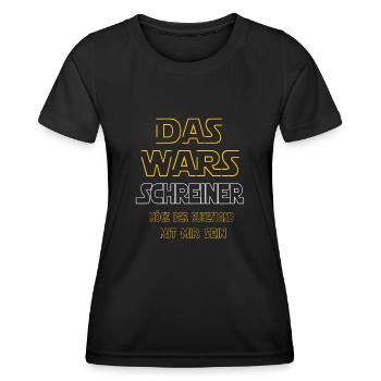 Rente Schreiner Rente Geschenk - Frauen Funktions-T-Shirt - Schwarz - Vorne - AI Model Female 172 light (172cm)