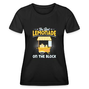 La meilleure limonade sur le bloc Lemonades Business - T-shirt sport Femme - noir - Devant - AI Model Female 172 light (172cm)