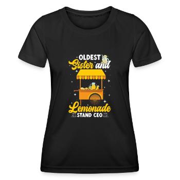 Sœur aînée et PDG de Lemonade Stand Lemonade Crew - T-shirt sport Femme - noir - Devant - AI Model Female 172 light (172cm)