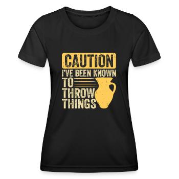 Töpfern Töpferei Töpfer - Frauen Funktions-T-Shirt - Schwarz - Vorne - AI Model Female 172 light (172cm)