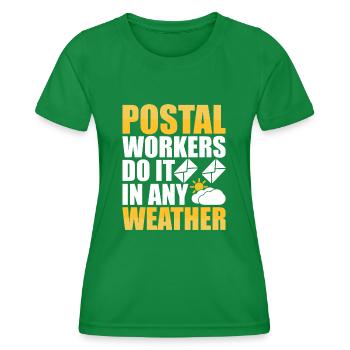 Briefträger Postbote - Frauen Funktions-T-Shirt - Kelly Green - Vorne - AI Model Female 172 dark (172cm)