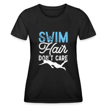 Nageurs - T-shirt sport Femme - noir - Devant - AI Model Female 172 light (172cm)