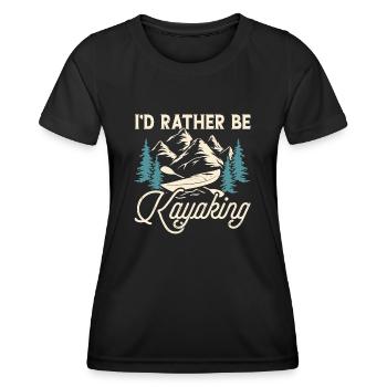 Kajak Kajakfahrer Kajaker - Frauen Funktions-T-Shirt - Schwarz - Vorne - AI Model Female 172 light (172cm)