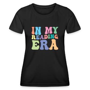 Lesen Leser Groovy In meiner Lese Ära - Frauen Funktions-T-Shirt - Schwarz - Vorne - AI Model Female 172 light (172cm)