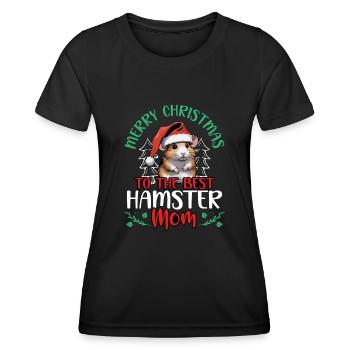 Joyeux Noël à Hamstermama - T-shirt sport Femme - noir - Devant - AI Model Female 172 light (172cm)