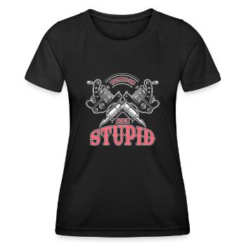 Tattoos Sind Dumm - Frauen Funktions-T-Shirt - Schwarz - Vorne - AI Model Female 172 light (172cm)