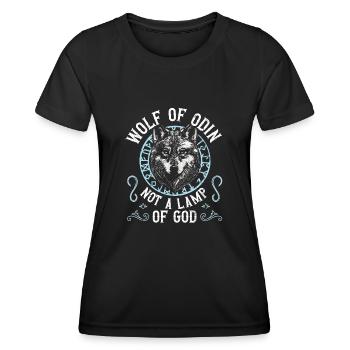Wolf Of Odin Not A Lamp Of God Viking - Frauen Funktions-T-Shirt - Schwarz - Vorne - AI Model Female 172 light (172cm)