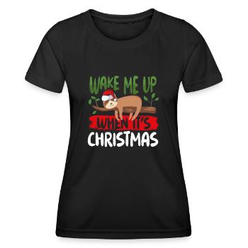 Weck Mich Auf, Wenn Es - Frauen Funktions-T-Shirt - Schwarz - Vorne - AI Model Female 172 light (172cm)