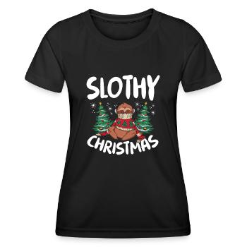 Sapin de Noël pourri - T-shirt sport Femme - noir - Devant - AI Model Female 172 light (172cm)
