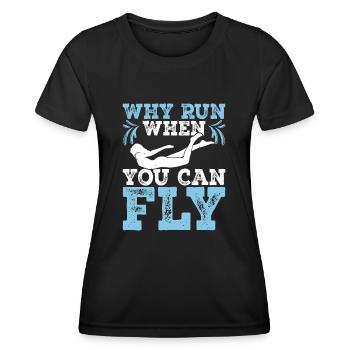 Schwimmen Schwimmer - Frauen Funktions-T-Shirt - Schwarz - Vorne - AI Model Female 172 light (172cm)