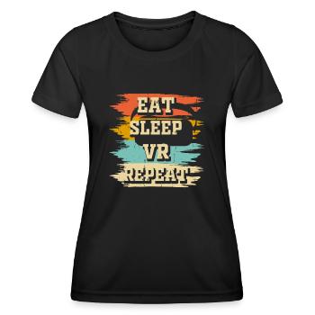 Réalité virtuelle VR - T-shirt sport Femme - noir - Devant - AI Model Female 172 light (172cm)