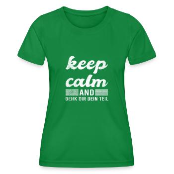 Lustiger Ironischer Spruch - Frauen Funktions-T-Shirt - Kelly Green - Vorne - AI Model Female 172 dark (172cm)