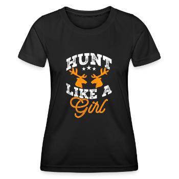 Huntress Hunt - T-shirt sport Femme - noir - Devant - AI Model Female 172 light (172cm)