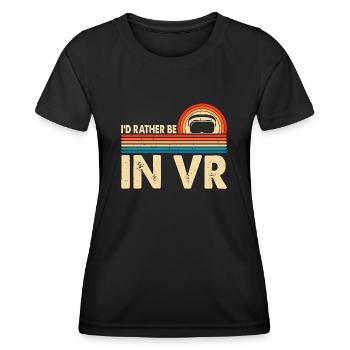 Réalité virtuelle VR - T-shirt sport Femme - noir - Devant - AI Model Female 172 light (172cm)