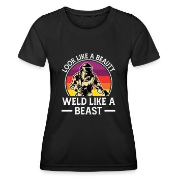 Schweißen Schweißer - Frauen Funktions-T-Shirt - Schwarz - Vorne - AI Model Female 172 light (172cm)
