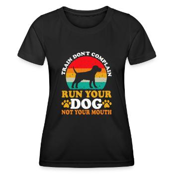 Hund Hundeerziehung - Frauen Funktions-T-Shirt - Schwarz - Vorne - AI Model Female 172 light (172cm)