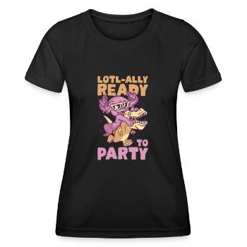 Axolotl Birthday Party - Women's Functional T-Shirt - black - Front - AI Model Female 172 light (172cm)