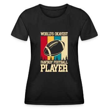 Fantasy Football - Frauen Funktions-T-Shirt - Schwarz - Vorne - AI Model Female 172 light (172cm)