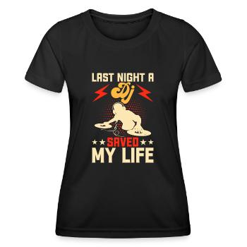 Dj - Frauen Funktions-T-Shirt - Schwarz - Vorne - AI Model Female 172 light (172cm)