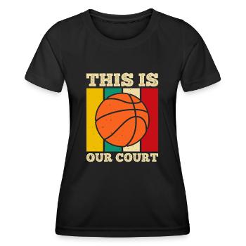 Basketball Basketballer - Frauen Funktions-T-Shirt - Schwarz - Vorne - AI Model Female 172 light (172cm)