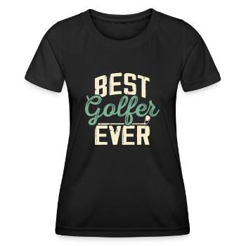 Golf Golfer - Frauen Funktions-T-Shirt - Schwarz - Vorne - AI Model Female 172 light (172cm)