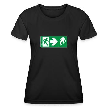 Emergency Exit Snowboard Snowboarder - Women's Functional T-Shirt - black - Front - AI Model Female 172 light (172cm)