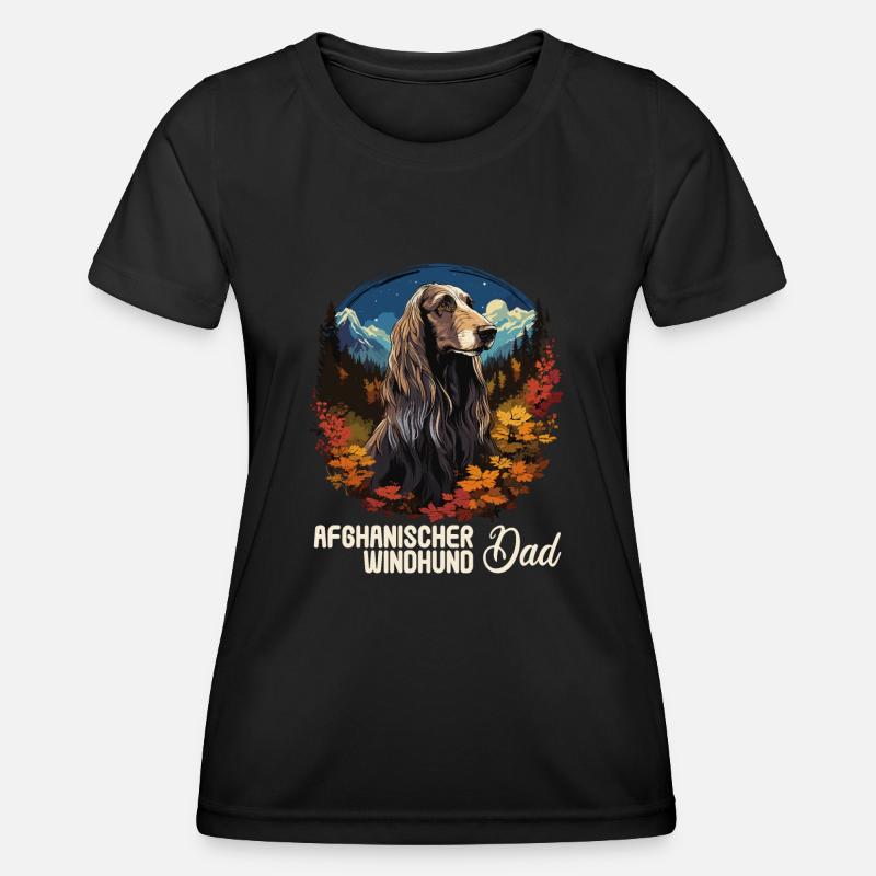 Dog Afghan Hound - Women's Functional T-Shirt - black