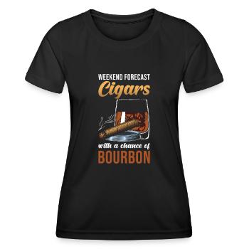 Zigarre Whiskey Bourbon Liebhaber - Frauen Funktions-T-Shirt - Schwarz - Vorne - AI Model Female 172 light (172cm)