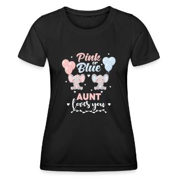 Rosa oder blaue Tante Elefant - Frauen Funktions-T-Shirt - Schwarz - Vorne - AI Model Female 172 light (172cm)