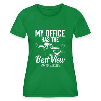 Skydiving - Women's Functional T-Shirt - kelly green - Front - AI Model Female 172 dark (172cm)