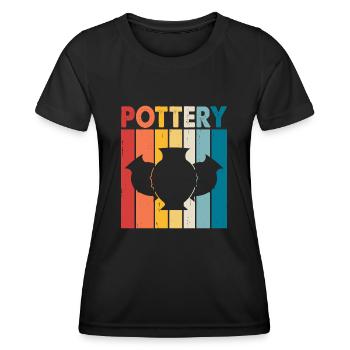 Töpfern Töpferei Töpfer - Frauen Funktions-T-Shirt - Schwarz - Vorne - AI Model Female 172 light (172cm)