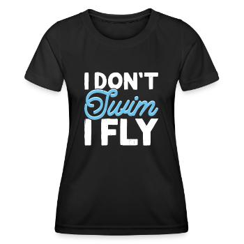 Nageurs - T-shirt sport Femme - noir - Devant - AI Model Female 172 light (172cm)