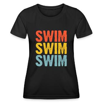 Nageurs - T-shirt sport Femme - noir - Devant - AI Model Female 172 light (172cm)