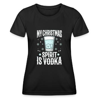 Mon de Noël est la vodka - T-shirt sport Femme - noir - Devant - AI Model Female 172 light (172cm)