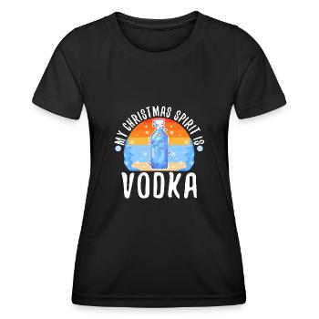 Mon de Noël est la vodka - T-shirt sport Femme - noir - Devant - AI Model Female 172 light (172cm)