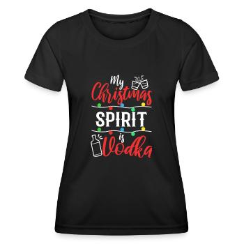 Mon de Noël est la vodka - T-shirt sport Femme - noir - Devant - AI Model Female 172 light (172cm)