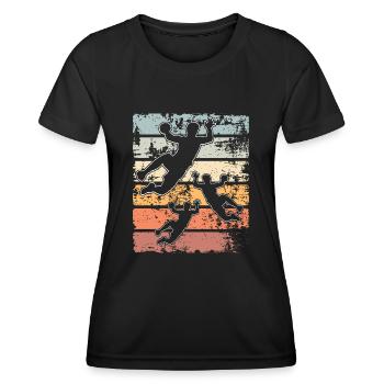 Handball Handballer - Frauen Funktions-T-Shirt - Schwarz - Vorne - AI Model Female 172 light (172cm)