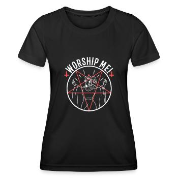 Worship me - Women's Functional T-Shirt - black - Front - AI Model Female 172 light (172cm)