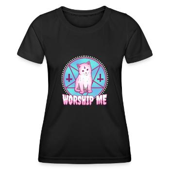 Worship me - Women's Functional T-Shirt - black - Front - AI Model Female 172 light (172cm)