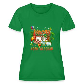 Groupe de vacances dentaires #Dentalsquad - T-shirt sport Femme - vert - Devant - AI Model Female 172 dark (172cm)