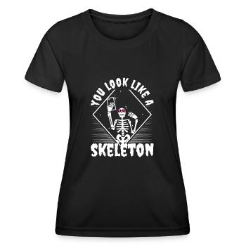 You look good as skeleton - Women's Functional T-Shirt - black - Front - AI Model Female 172 light (172cm)