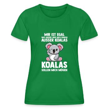 Koalabär Koala - Frauen Funktions-T-Shirt - Kelly Green - Vorne - AI Model Female 172 dark (172cm)