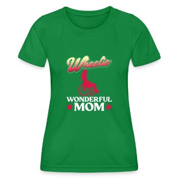 Rollstuhlfahrer Rollstuhl Behinderung Lustig - Frauen Funktions-T-Shirt - Kelly Green - Vorne - AI Model Female 172 dark (172cm)
