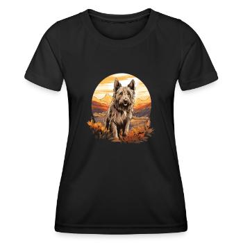 Hund Berger Picard - Frauen Funktions-T-Shirt - Schwarz - Vorne - AI Model Female 172 light (172cm)