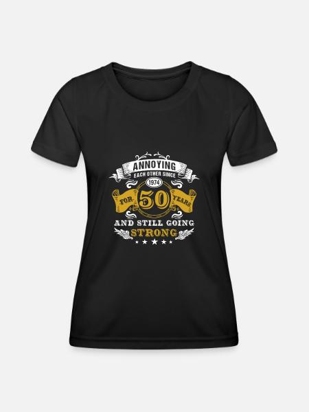 50. Hochzeitstag Ehemann Ehefrau Ehe Beziehung - Frauen Funktions-T-Shirt - Schwarz