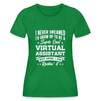 Freelance Profession Indépendant Virtuel - T-shirt sport Femme - vert - Devant - AI Model Female 172 dark (172cm)