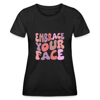 Esthéticienne, Soins de la peau, Beauté, Dermantologue, - T-shirt sport Femme - noir - Devant - AI Model Female 172 light (172cm)