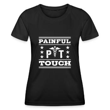 PT Physiotherapie Physiotherapeutin Job - Frauen Funktions-T-Shirt - Schwarz - Vorne - AI Model Female 172 light (172cm)