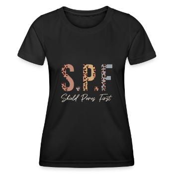 Esthéticienne, Soins de la peau, Beauté, Dermantologue, - T-shirt sport Femme - noir - Devant - AI Model Female 172 light (172cm)