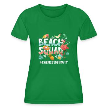 Chemist Vacation Beach Group - Women's Functional T-Shirt - kelly green - Front - AI Model Female 172 dark (172cm)